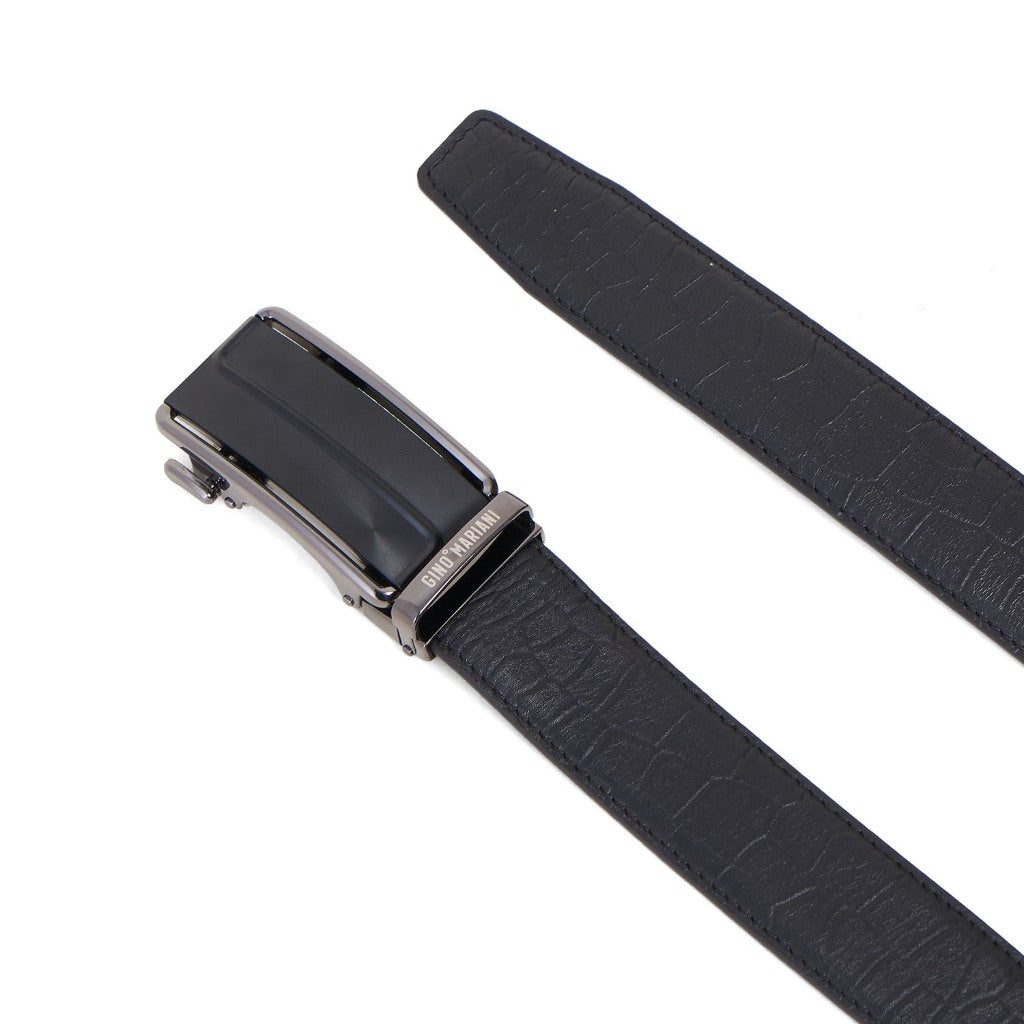 Gino Mariani Dillon Buckle Belt Kulit Pria Black