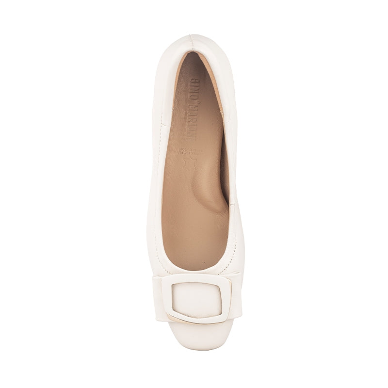 Sepatu Pantofel Formal Wanita Gino Mariani Jalie White