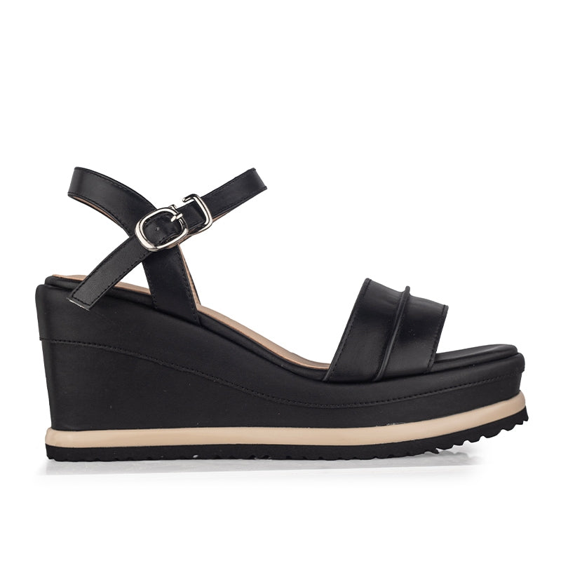 Sepatu Wedges Wanita Gino Mariani Gabby Black