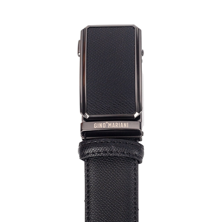 Gino Mariani Gobin Buckle Belt Kulit Pria Black