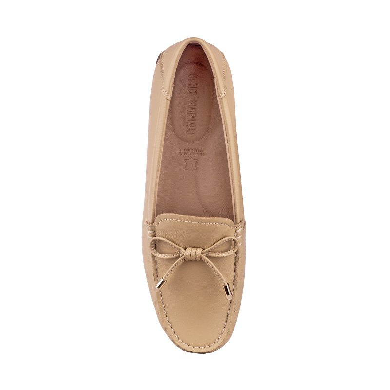 Sepatu Casual Wanita Loafer Moccasin Gino Mariani Gistara Light Brown