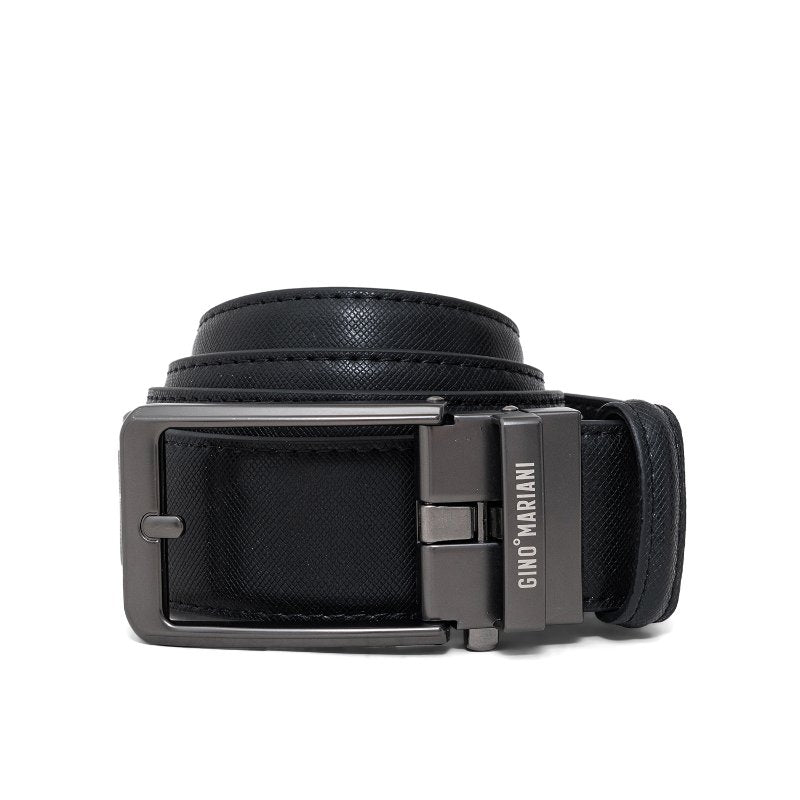 Gino Mariani Harter Buckle Belt Kulit Pria Black
