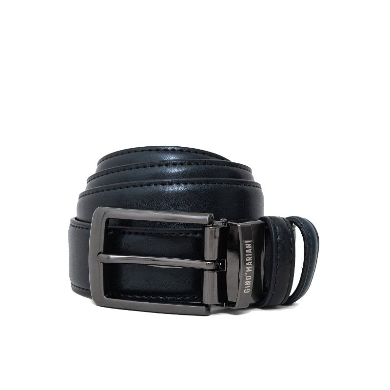 Gino Mariani Haydon Buckle Belt Kulit Pria Black