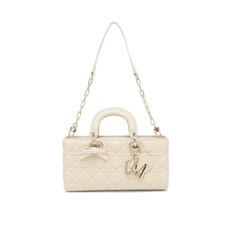 Tas Wanita Quilted Top handle Gino Mariani Axelia Offwhite