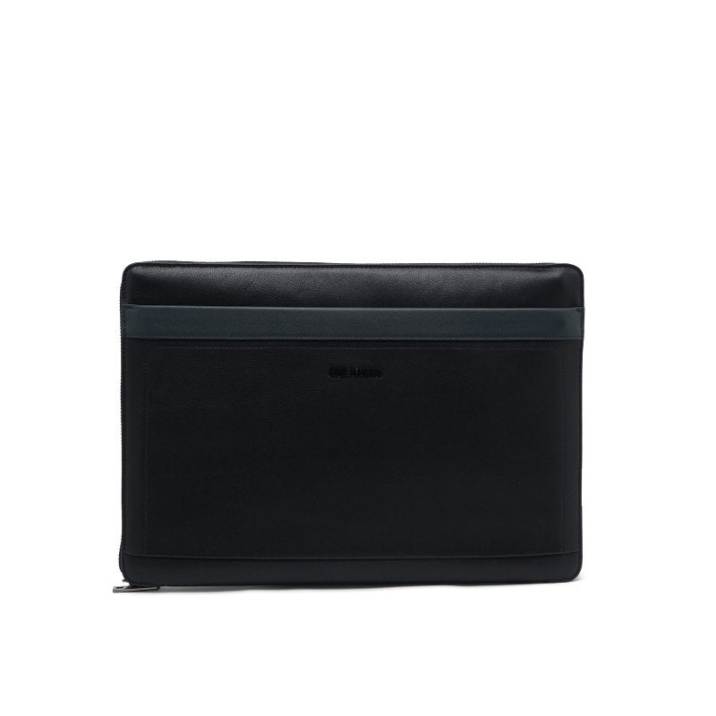Tas Briefcase Leather Bag Gino Mariani Norris Black