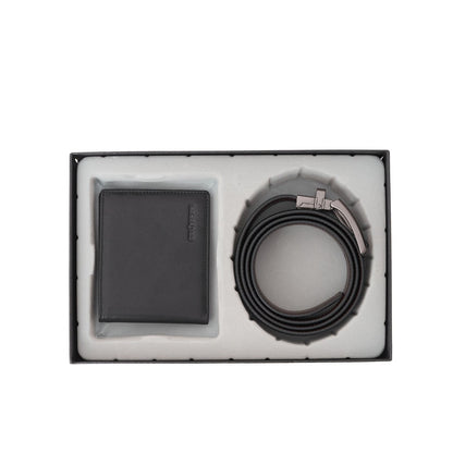 Gino Mariani Cosimo - Boxed 2 In 1 Wallet & Belt Gift Set Black/Coffee