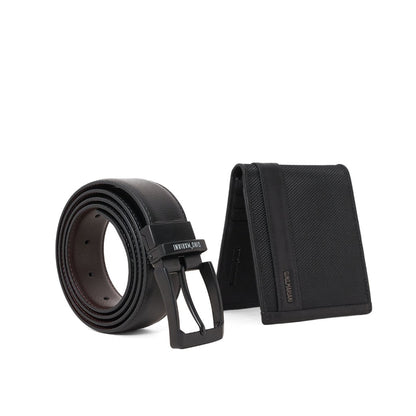 Gino Mariani Colin - Boxed 2 In 1 Wallet & Belt Gift Set Black/Coffee