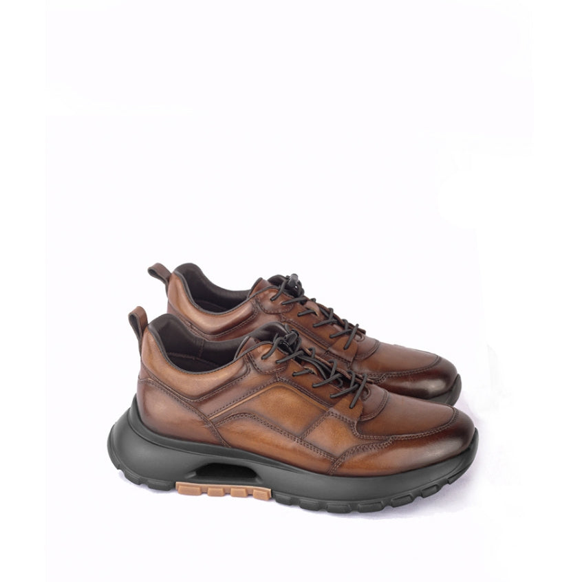 Sepatu Casual Pria Sneakers Gino Mariani Galenos Dark Brown