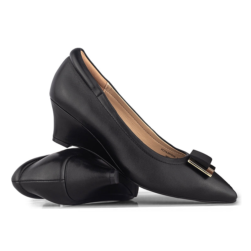 Sepatu Wedges Wanita Gino Mariani Inola Black
