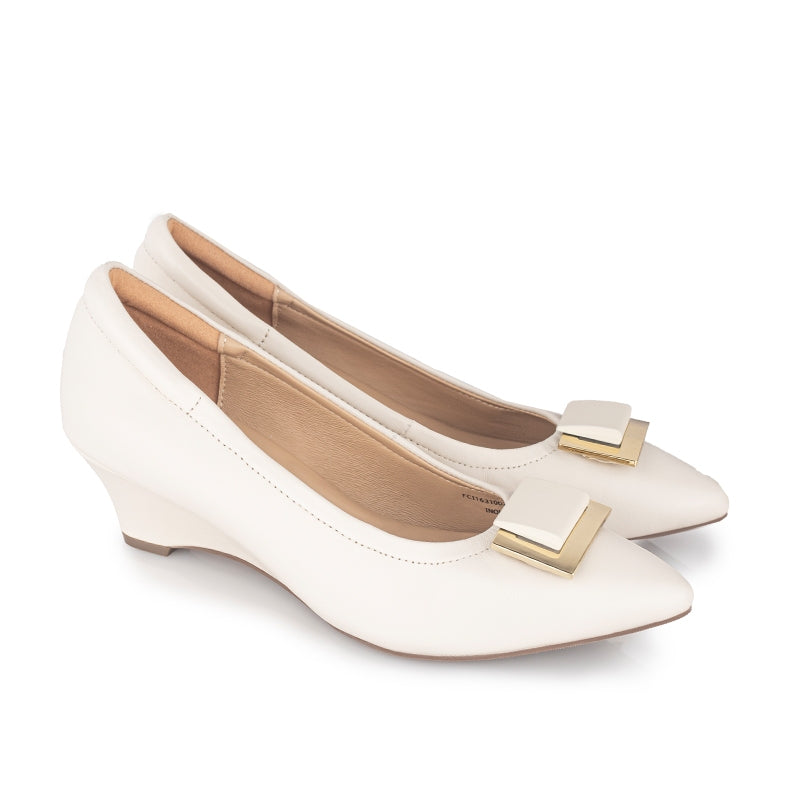 Sepatu Wedges Wanita Gino Mariani Inola Off White