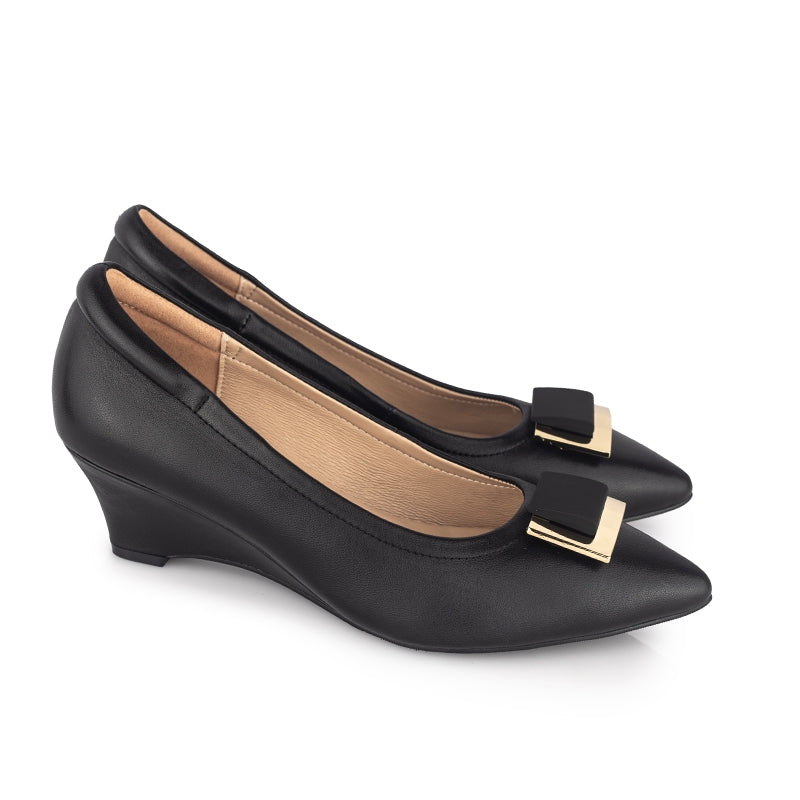 Sepatu Wedges Wanita Gino Mariani Inola Black