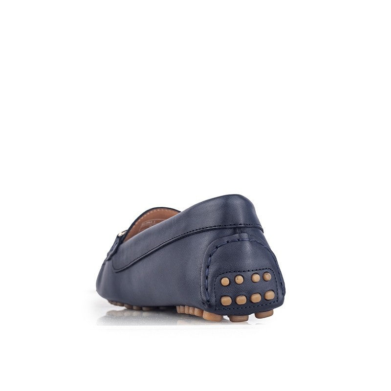 Sepatu Casual Wanita Loafer Moccasin Gino Mariani Elora 1 Navy