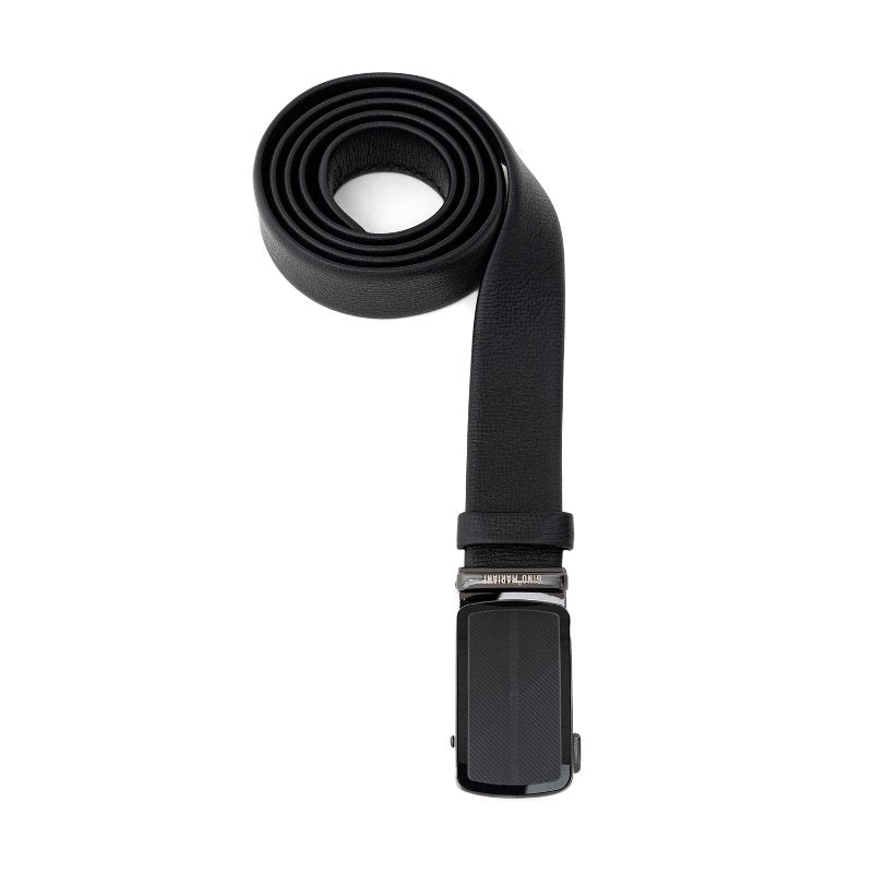 Gino Mariani Hayley Buckle Belt Kulit Pria Black