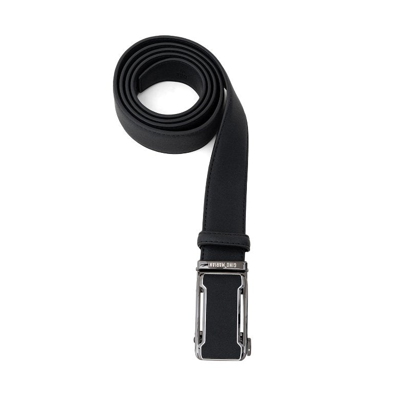 Gino Mariani Ilano Buckle Belt Kulit Pria Black