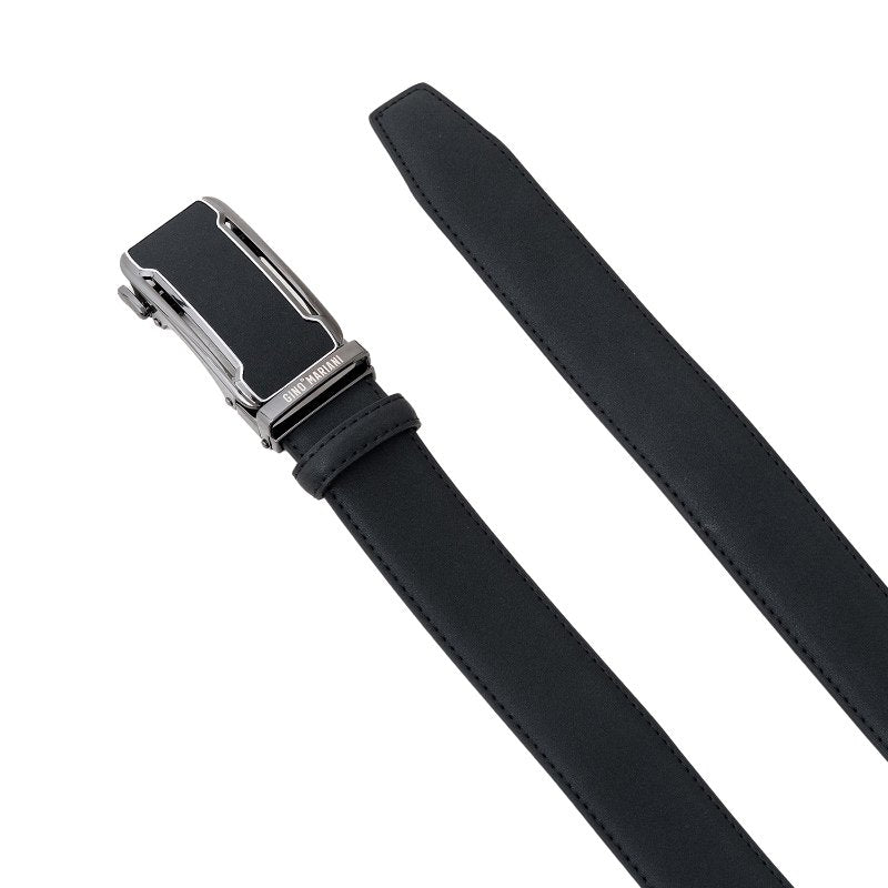 Gino Mariani Ilano Buckle Belt Kulit Pria Black