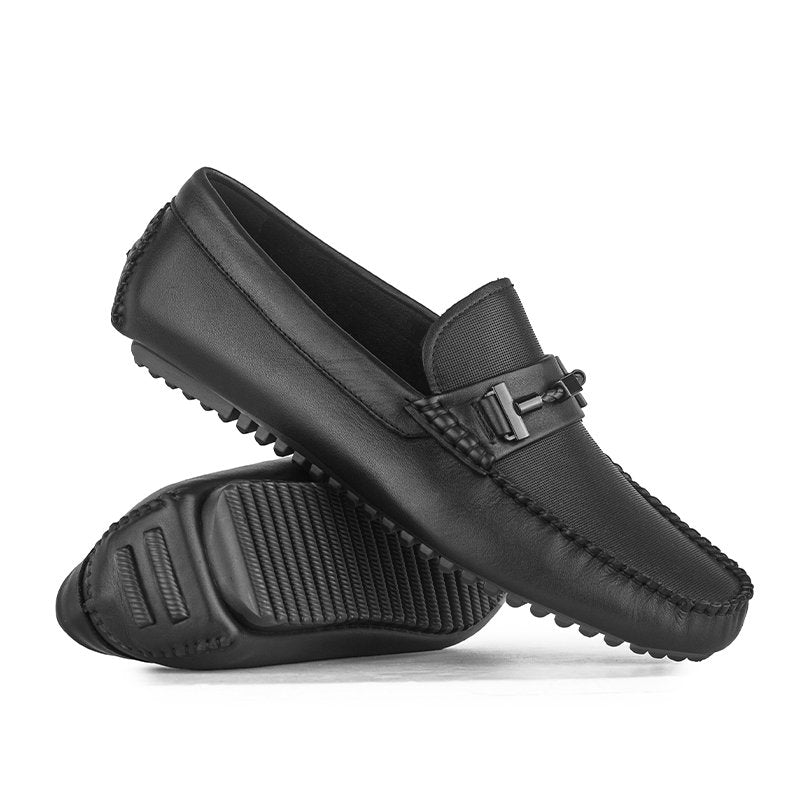 Sepatu Casual Pria Loafer Moccasin Gino Mariani Bartoli 15 Black