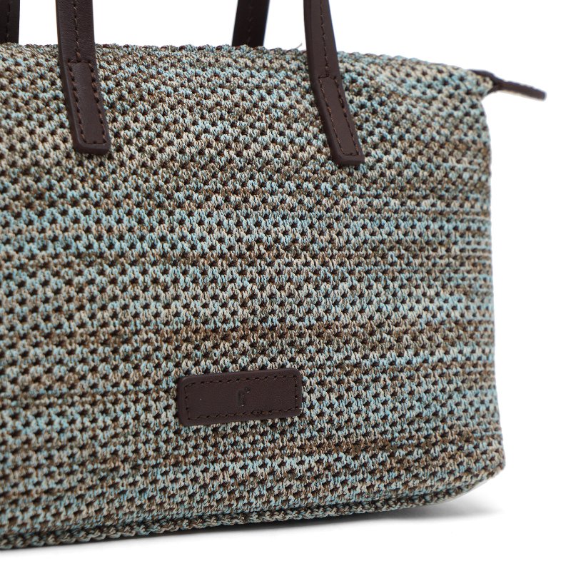 Tas Wanita Tote Bag Gino Mariani Enza Blue Brown
