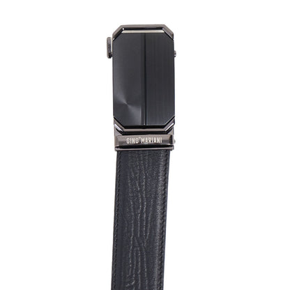 Gino Mariani Daneal Buckle Belt Kulit Pria Black