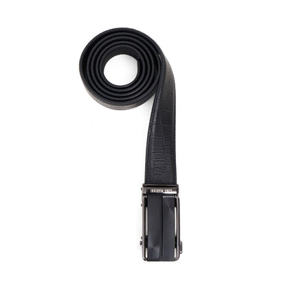 Gino Mariani Dillon Buckle Belt Kulit Pria Black
