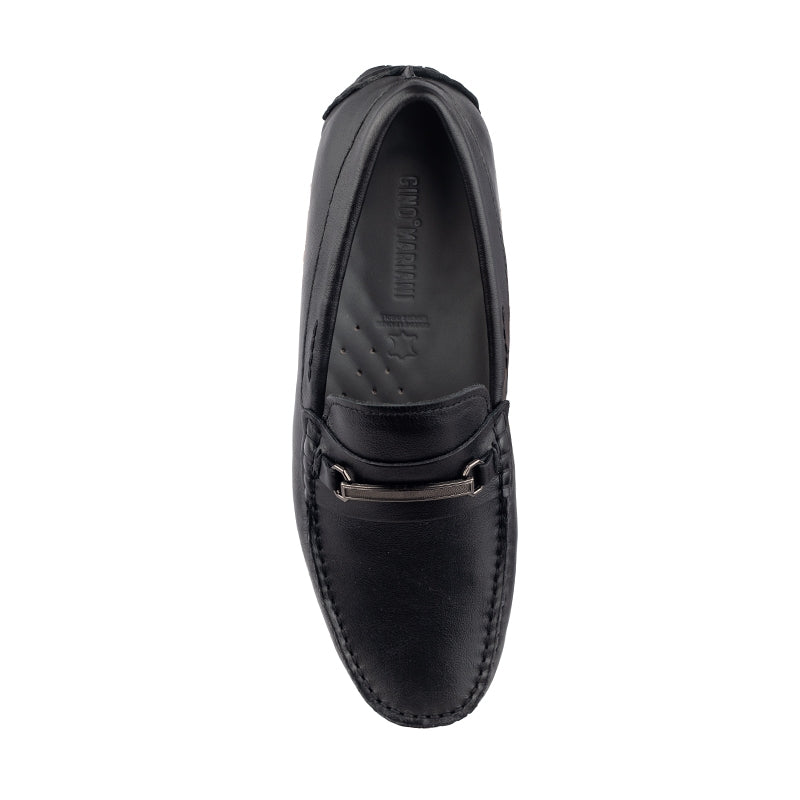Sepatu Casual Pria Loafer Moccasin Gino Mariani Bartoli 10 Black