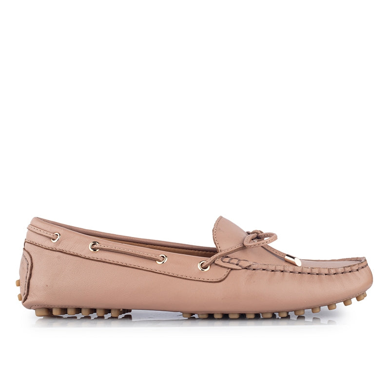 Sepatu Wanita Casual Loafer Moccasin Gino Mariani Ellen 1 Nude
