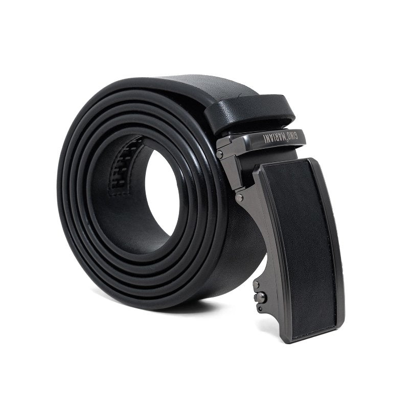 Gino Mariani Harlow Buckle Belt Kulit Pria Black