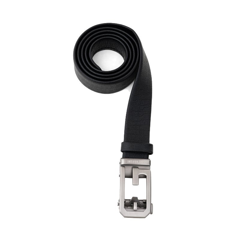 Gino Mariani Fidelio 1 Buckle Belt Kulit Pria Black
