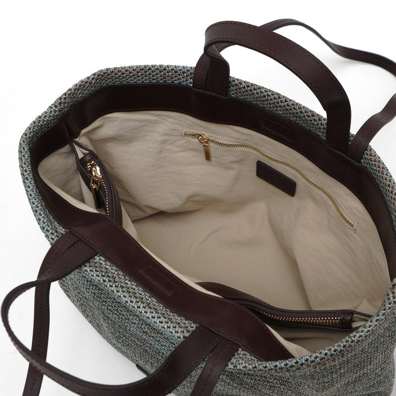 Tas Wanita Tote Bag Gino Mariani Evelina Blue Brown