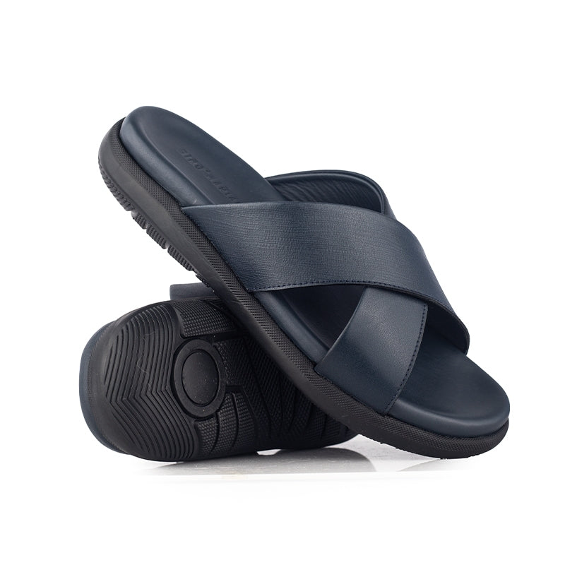 Sandal Kulit Pria Gino Mariani Ives Navy