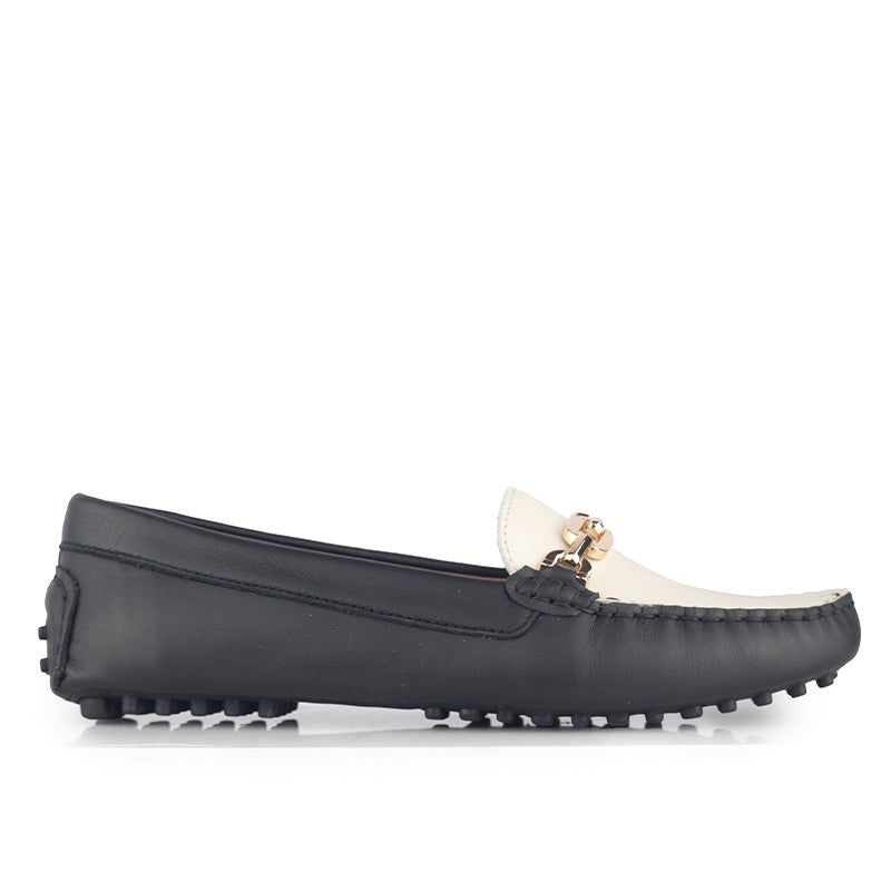 Sepatu Casual Wanita Loafer Moccasin Gino Mariani Elma Black