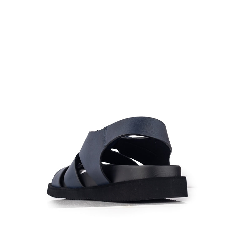 Sandal Fisherman Kulit Casual Pria Gino Mariani Ilgaz Navy