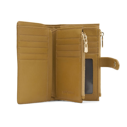 Dompet Panjang Wanita Gino Mariani Long Wallet Aura Camel