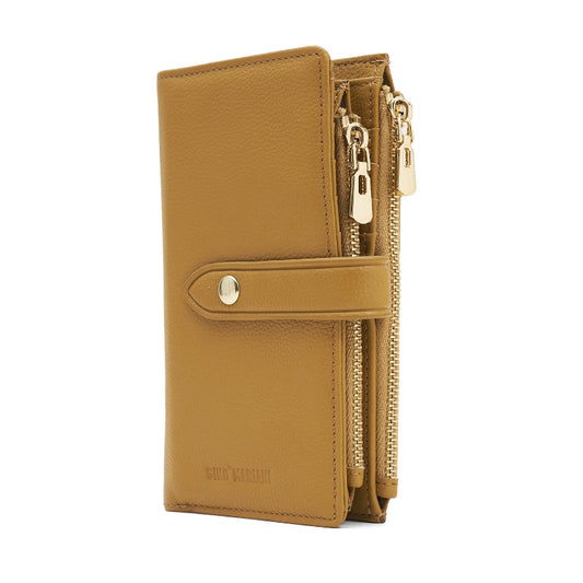 Dompet Panjang Wanita Gino Mariani Long Wallet Aura Camel