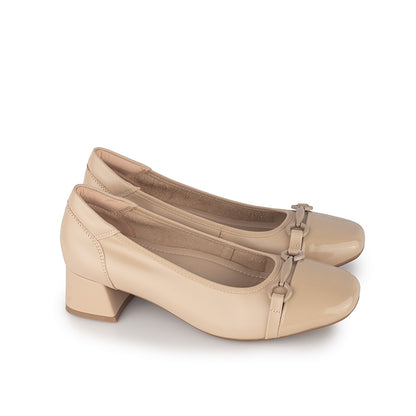 Sepatu Pantofel Formal Wanita Gino Mariani Fuji Beige