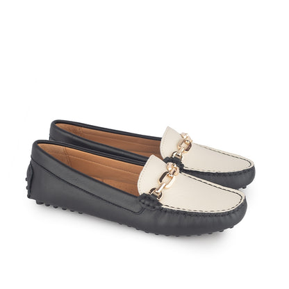 Sepatu Casual Wanita Loafer Moccasin Gino Mariani Elma Black