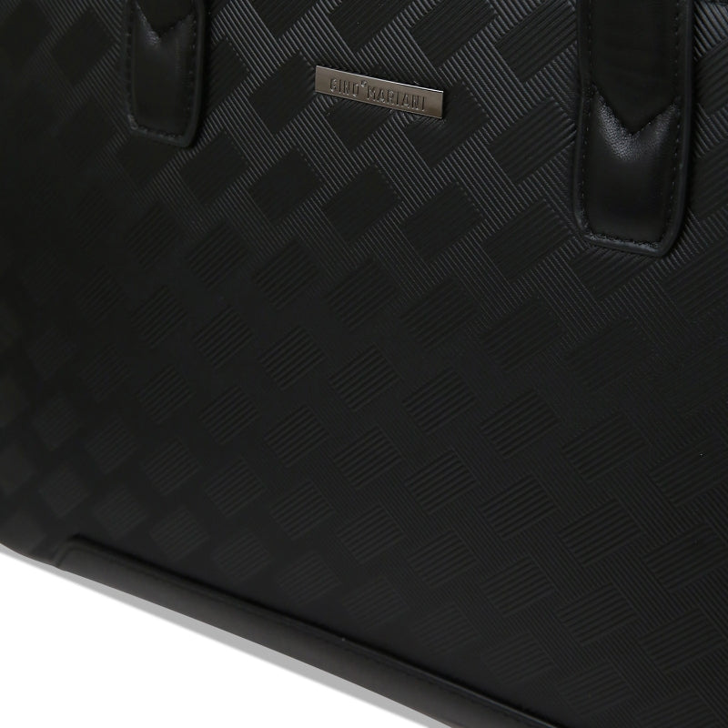 Tas Briefcase Leather Bag Gino Mariani Livio Black