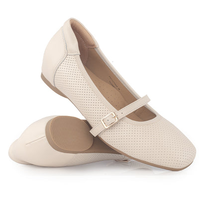 Sepatu Flat Wanita Gino Mariani Glowen Off White