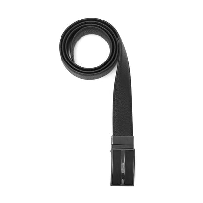 Gino Mariani Elkan Buckle Belt Kulit Pria Black/Coffee