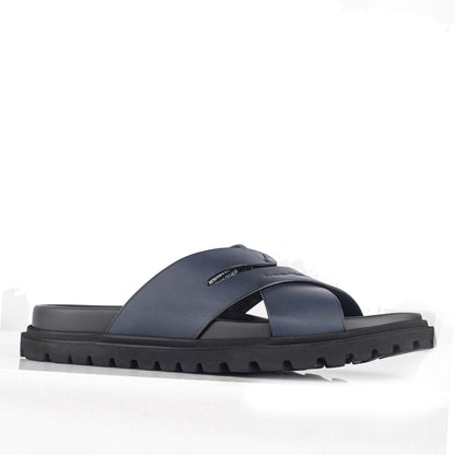 Sandal Kulit Pria Gino Mariani Jagger Navy