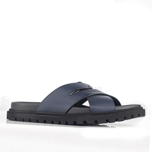 Sandal Kulit Pria Gino Mariani Jagger Navy