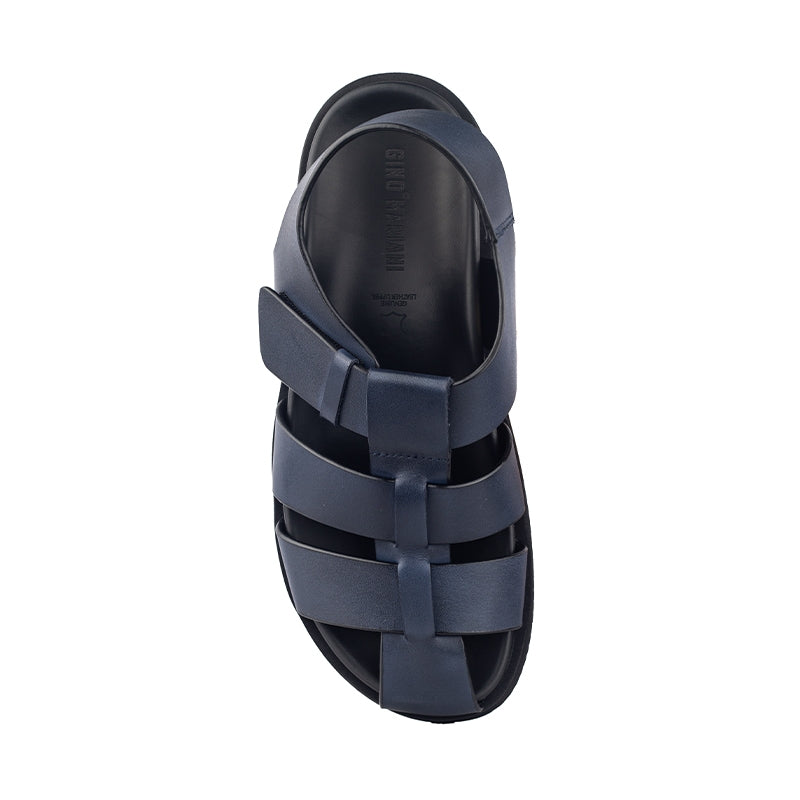 Sandal Fisherman Kulit Casual Pria Gino Mariani Ilgaz Navy