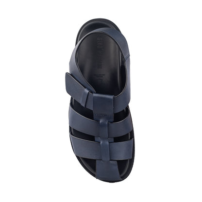 Sandal Fisherman Kulit Casual Pria Gino Mariani Ilgaz Navy