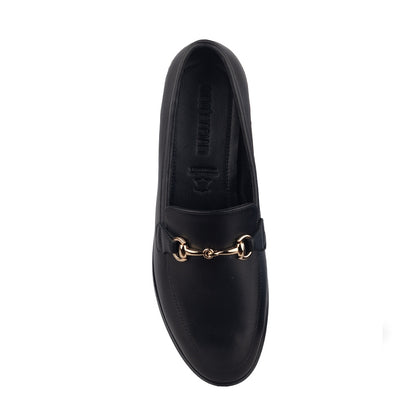 Sepatu Flat Casual Formal Loafer Moccasin Wanita Gino Mariani Fana Black