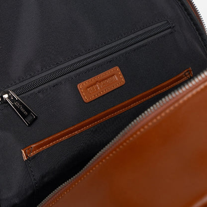 Backpack Tas Ransel Kulit Pria Gino Mariani Alwine Brown