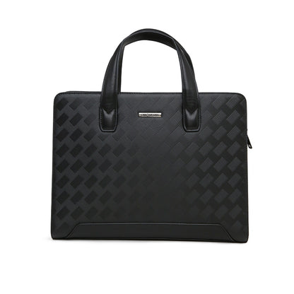 Tas Briefcase Leather Bag Gino Mariani Livio Black