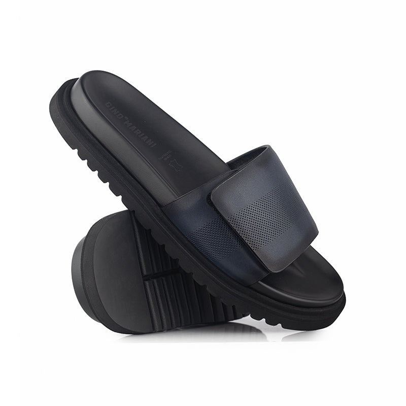 Sandal Kulit Pria Gino Mariani Kairos Navy