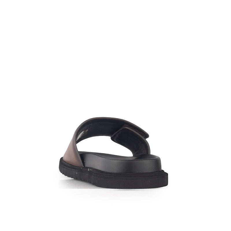 Sandal Kulit Pria Gino Mariani Kairos Coffee