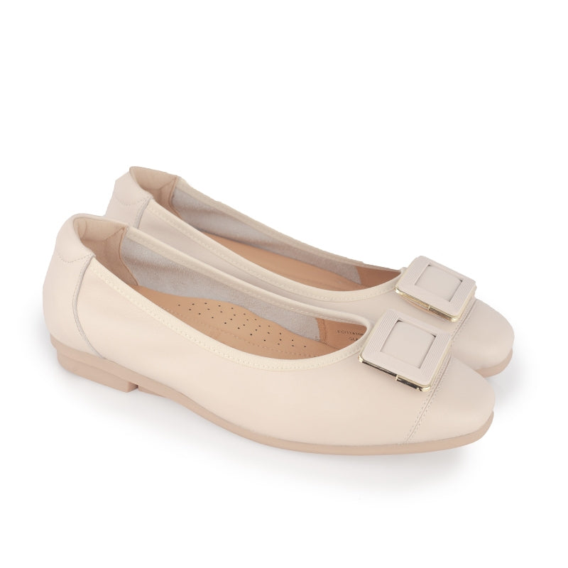 Sepatu Flat Wanita Gino Mariani Glarisa Off White