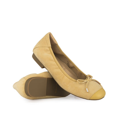 Sepatu Ballet Flats Wanita Gino Mariani Federica Mustard