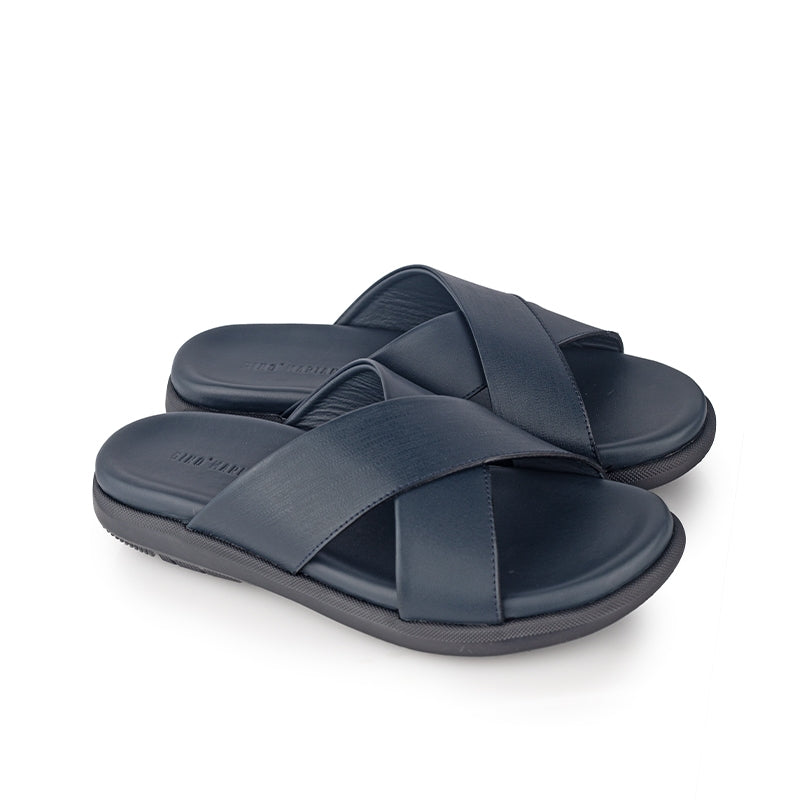 Sandal Kulit Pria Gino Mariani Ives Navy